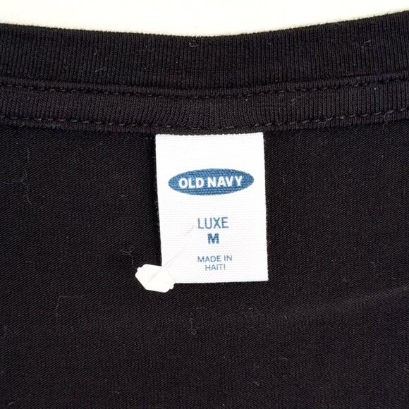old navy / classic black v neck tee LUXE m - Picture 2 of 5